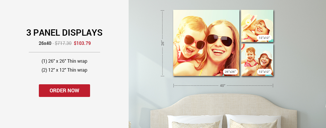 3 Panel - Canvas Wall Displays