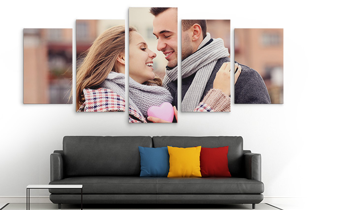 Split canvas pictures prints