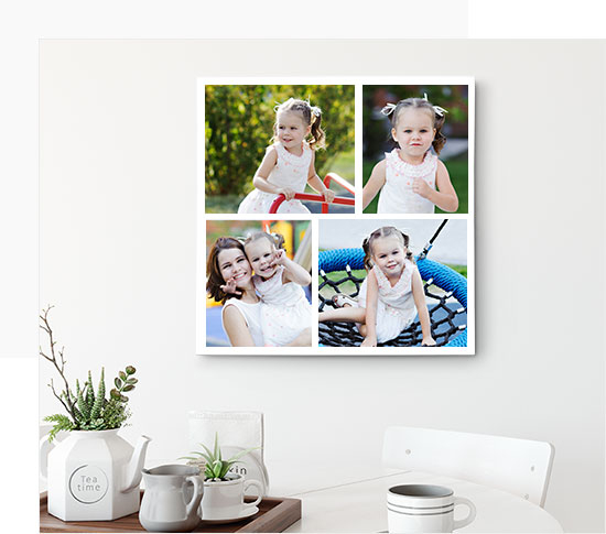 4 Piece canvas Photo Collage