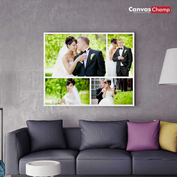 Wedding Photo on Canvas Collage