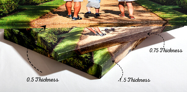 Wrap Thickness Option for Canvas Print