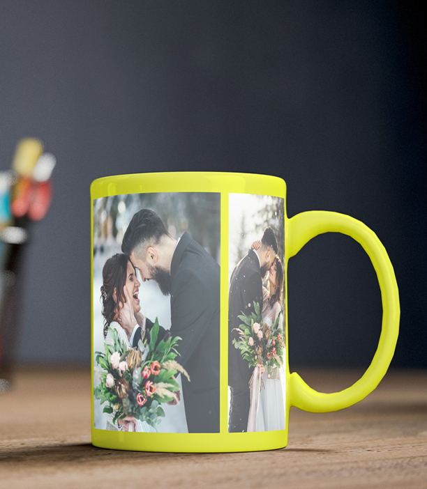 Yellow Collage Photo Mug