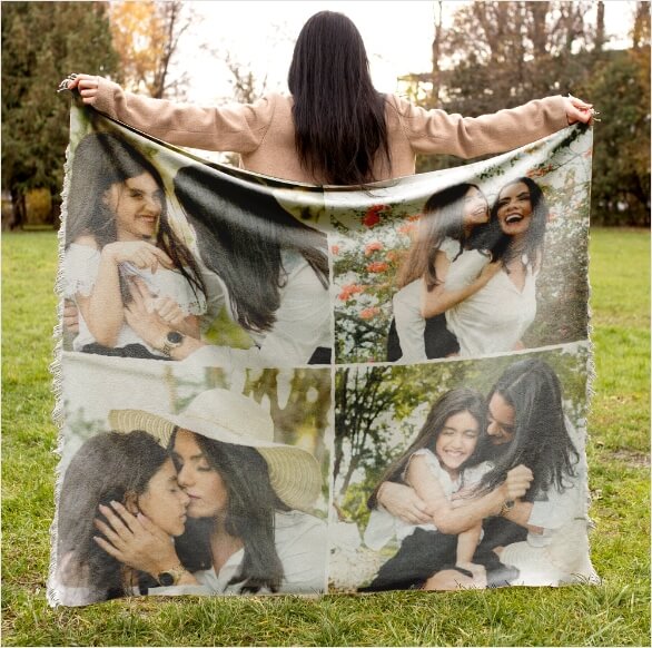 Custom Photo Collage Blanket Ships in 24hrs CanvasChamp