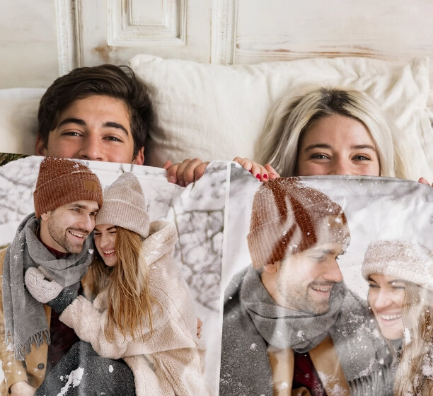 Personalized fleece photo collage blanket sale