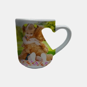 Cut Heart Handle Magic Mug