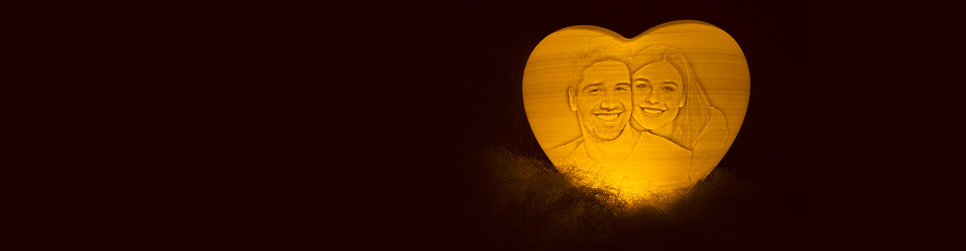 Custom Heart-Shaped Moon Lamp