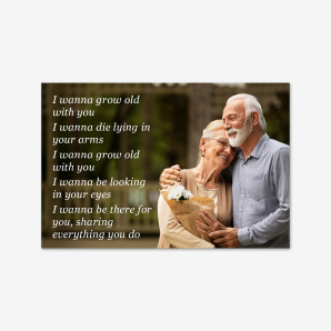 Song Lyrics on Canvas for Anniversary