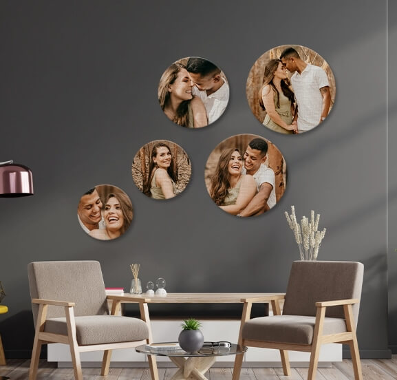 Wall Art | popular Home Decor | 16” Circular Canvas