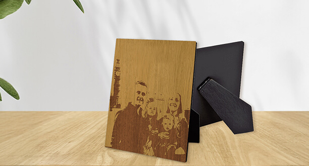 Engraved Wood Tabletop Picture Frames