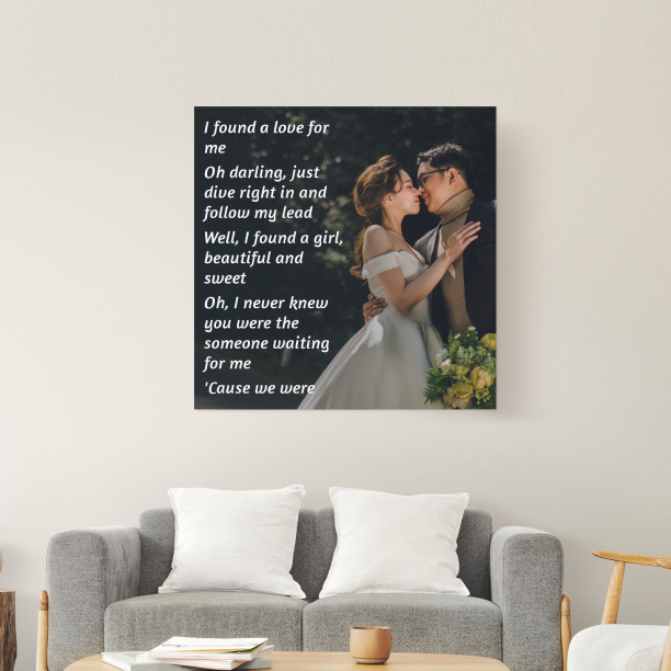 Custom Song Lyrics on Canvas